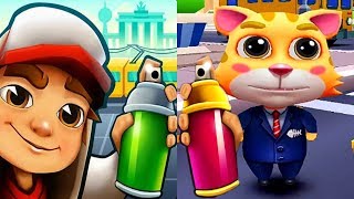 Subway Surfers Berlin VS Cat Runner Online Rush Android iPad iOS Gameplay HD screenshot 1