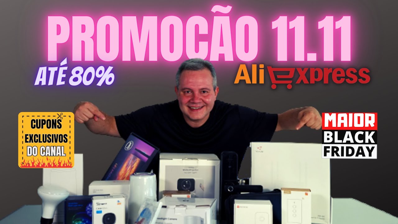 11.11 do AliExpress com até 90% off, cashback e cupons de desconto