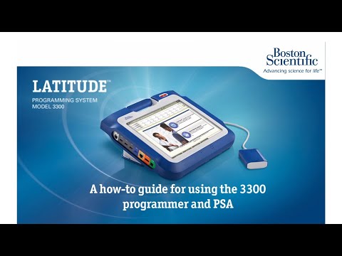 A how to- guide to the 3300 LATITUDE programmer and PSA