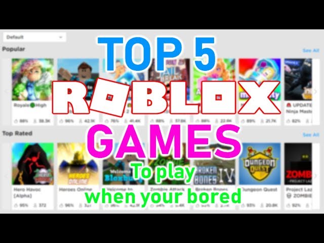 5 FUN Games to play when you're BORED on Roblox (Roblox) 