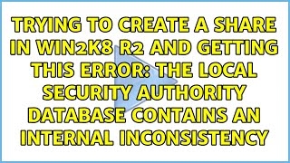 Celebrity The local security authority database contains an internal inconsistency Profile