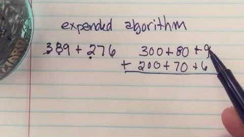 Three digit addition (expanded algorithm)