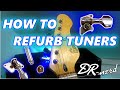 How To Refurbish Guitar Tuners / Machine Heads (play test at 13:30) | Encore Strat | DR-NERD
