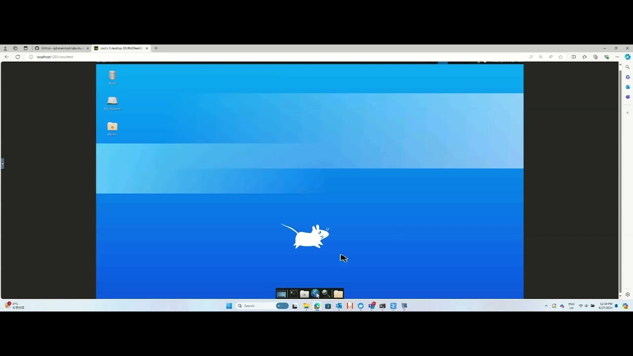 Web GUI access docker Ubuntu OS via VNC web under windows wsl2's ubuntu's container, xfce4,layers...