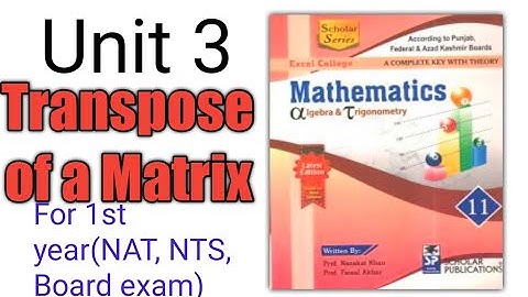 How to find Transpose of a Matrix? #youtube #maths #video #transposeofmatrix