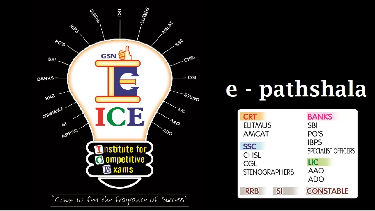 ice e - pathshala | The school of learning | All competitive exams.