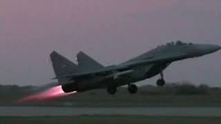 Full Afterburner! Mig-29A Of The Hungarian Air Force With Full Afterburner In 2007.