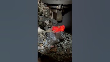The big axe made a hole for the handle- Good tools and machinery make work easy