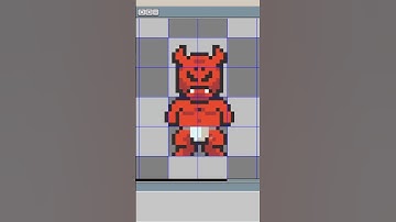 PIXEL ART Oni - timelapse 👹 #shorts