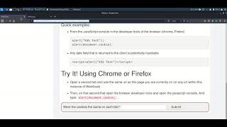 WebGoat 8 - Cross Site Scripting  (XSS)  Lesson 2