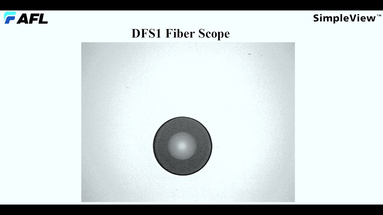 AFL DFS1 Fiber Scope for Inspection and Cleaning Fiber connectors - YouTube