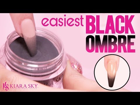 🤯 Easy Black Ombre with Dip Powder🖤 Dip Nail Tutorial 💅🏽