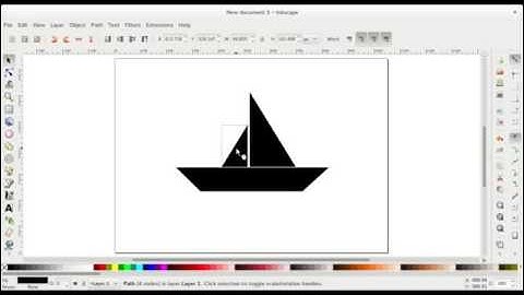 Drawing a simple boat shape using Inkscape