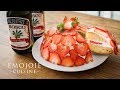 Eggless Strawberry Shortcake Recipe 卵と生クリームを使わない苺のショートケーキの作り方