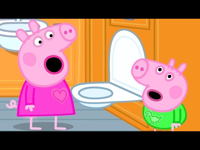 Peppa Pig's First Long Train Journey Experience 🐷🚂 Peppa Pig Family Kids Cartoons class=