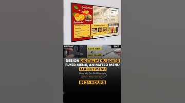 Creative Design Digital Menu Board, Leaflet Menu, Menu Card, Restaurant Menu, Animated Menu,