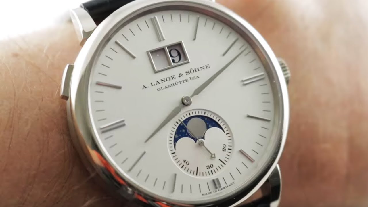 A Lange Sohne Saxonia Moon Phase 384 026 Luxury Watch Review Youtube