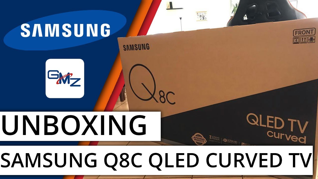 Samsung Q8C 4K HDR QLED TV Unboxing & Setup - YouTube