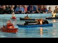 FIRE & EXPLOSION ON THE WATER MANY RC SCALE MODEL SHIPS COME TO RESCUE / Faszination Modellbau 2015