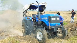 Sonalika 60 Rx Tractor With Ditcher Stuck In Sub Canal