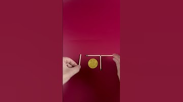 Matchstick puzzle: How to move two matches to form a square? Matchstick and coin puzzle.