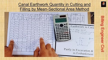 Earthwork calculations for Irrigation Canal/ How to calculate Earthwork cutting and Filling Quantity