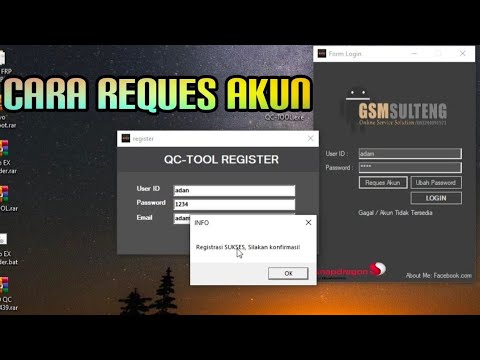 CARA REGISTRASI AKUN DAN GANTI PASSWORD | QC TOOL GSM SULTENG