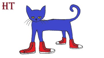 How to draw pete the cat easy Step by Step