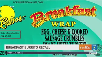 Department of Agriculture recalls breakfast burritos
