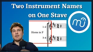 Musescore HELP! How to Combine Instrument Names in the Same Line on Your Score
