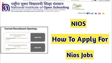 How To Apply For Nios Jobs | Task Is Helping (NIOS) #nios #taskishelping #niosrefund