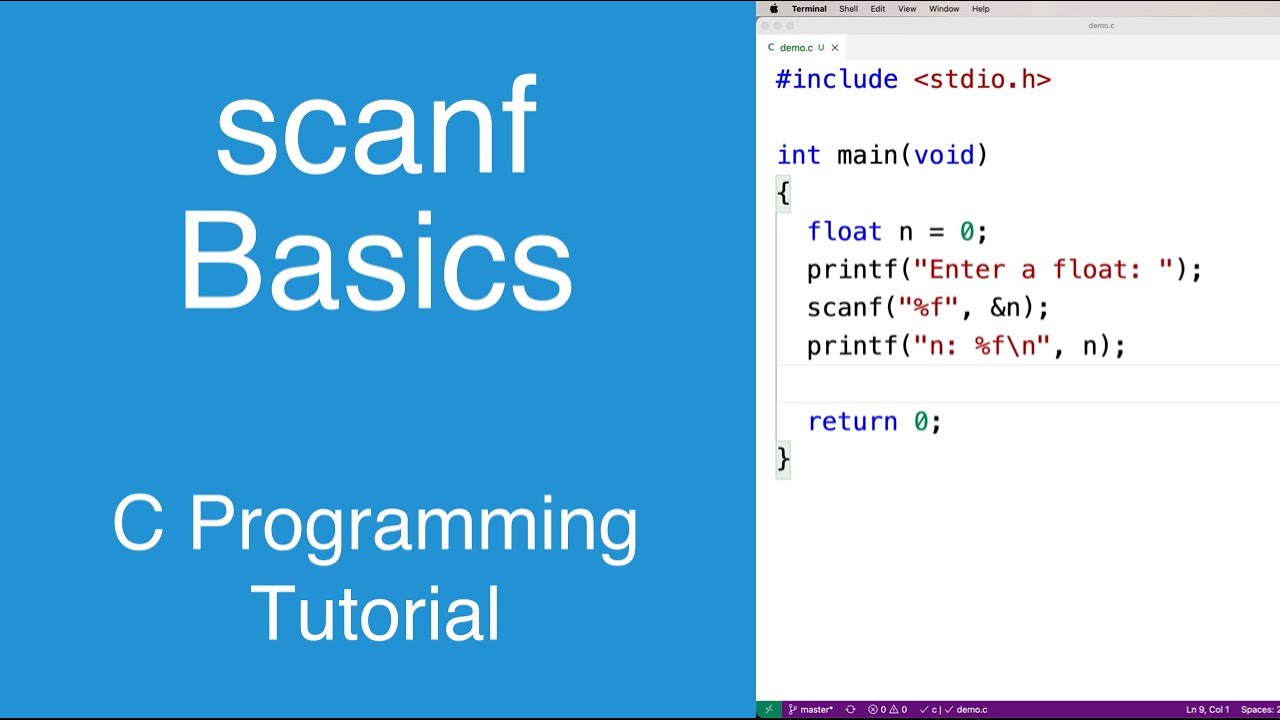 c scanf  New Update  scanf Basics | C Programming Tutorial