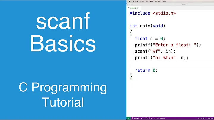 scanf Basics | C Programming Tutorial