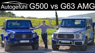 Mercedes GClass G550 (500) vs G63 AMG FULL REVIEW comparison test GClass GKlasse 2019  Autogefühl
