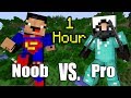 ONE HOUR of NOOB vs. Pro - Minecraft