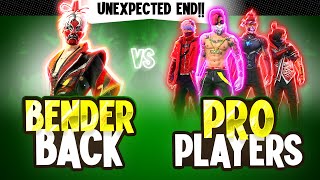 Overpower Bender Back Vs Real Pro players || Free Fire 1 Vs 4 Overpower Gameplay by 14 years Kid