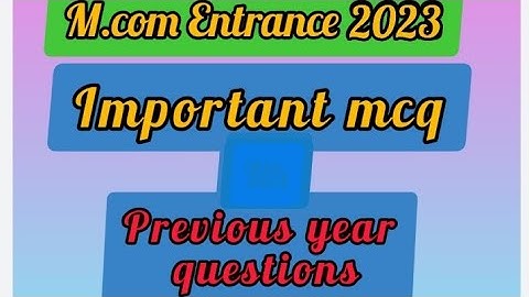 M.Com entrance 2022// #hpu // #M.Commcq