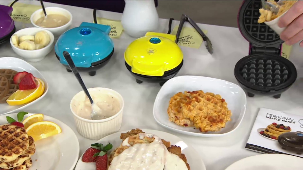 Yes Chef! Set of 3 Personal Waffle Makers w/ Gift Boxes on QVC