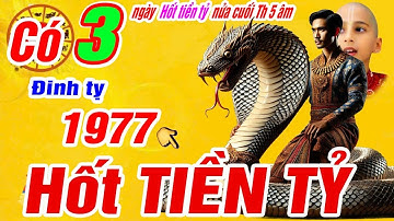 Lộc trời Xuất hiện 3 ngày vàng hốt tiền tỷ nửa cuối tháng 5 âm Đinh tỵ 1977 cực giàu có