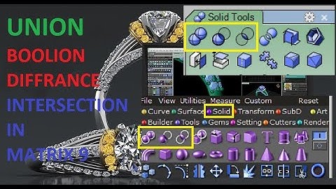 Union Boolean Diffrence Intersection Use full Command in Matrix 9