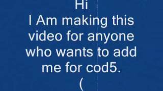 Cod5 (WII) Codes.