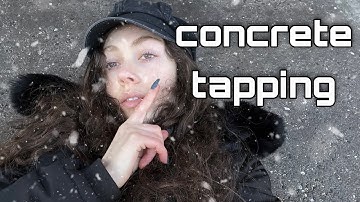 back to basics asmr ❄️ lofi concrete tapping + outside triggers