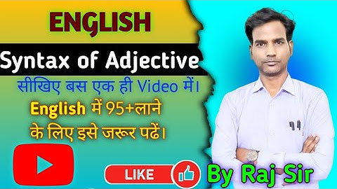 Syntax of Adjective