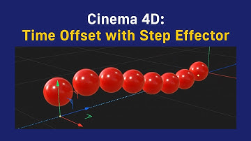 Cinema 4D: Time Offset with Step Effector