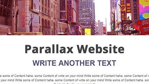 Complete Parallax Website Using HTML and CSS Tutorial