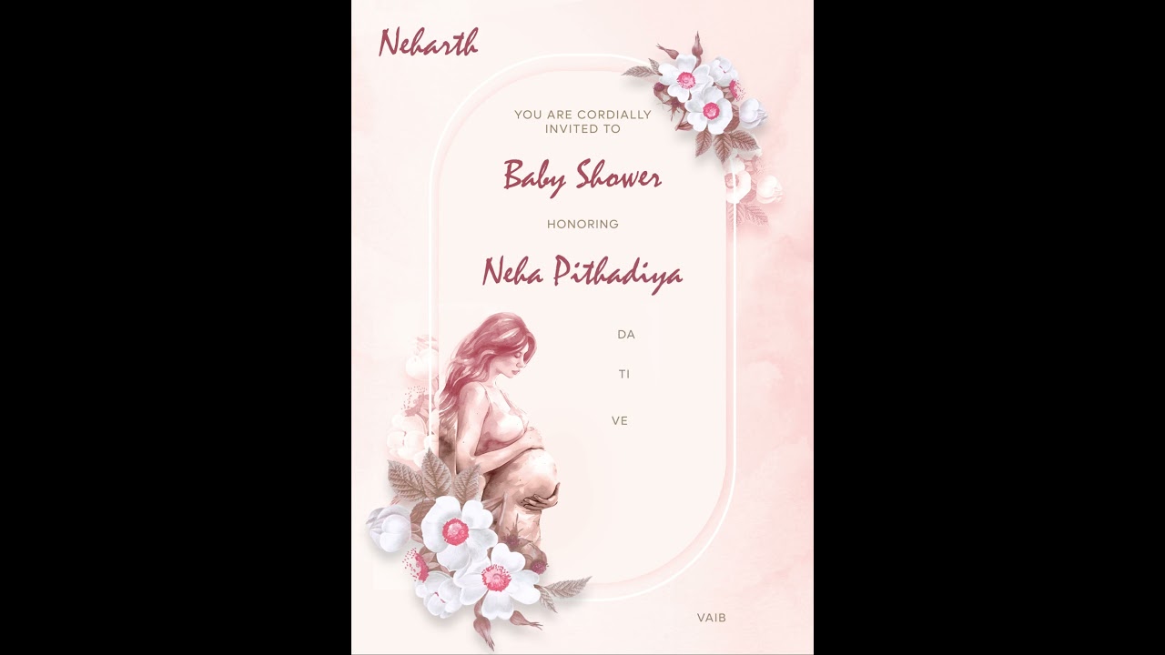 Invitation, Baby shower Invitation, traditional invitation card