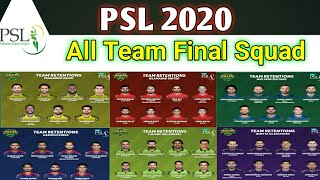 PSL 2020 - All Team Final Squad | PSL 5 | Pakistan Super League 2020 | Creative tv 24 screenshot 5