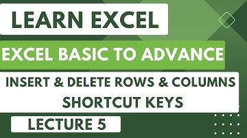 How to Insert and Delete Rows and Columns in Excel | #excelshortcuts #exceltips #zonlinehub