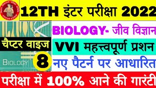 12th Biology vvi Important Objective MCQ Question, BSEB 12th Exam 2022 Biology Chapter Wise Question