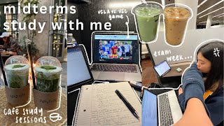 productive midterms study vlog 🖇️🍵 cramming at cafes, matcha, club events, ucla-usc football game